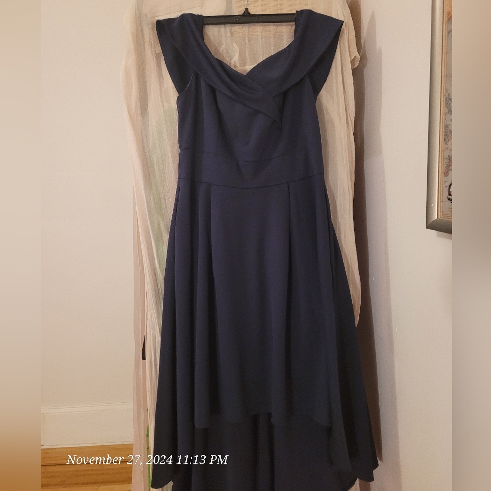 Navy Blue high low dress